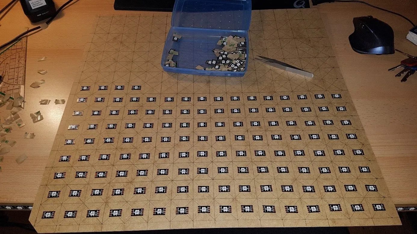 LED Matrix platzieren der LEDs